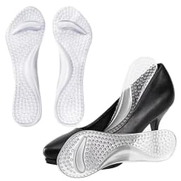 Gel Arch Support Insoles | Non-Slip Shock-Absorbing Inserts with Half-Size Fit, Comfortable Shoe Pads for Women’s Sandals & High