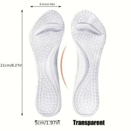 Gel Arch Support Insoles | Non-Slip Shock-Absorbing Inserts with Half-Size Fit, Comfortable Shoe Pads for Women’s Sandals & High