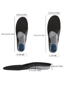 1 Pair Plantar Fasciitis Orthopedic Insoles Arch Support Gel Comfort Insoles Sports Running Insoles Suitable for Men and Women