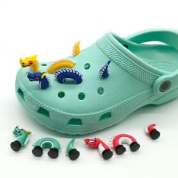 3D Cute Cartoon Shoe Decoration Buckle Charms Accessories Head Top Dragon Snake Crocodile DIY Combination Kids out door Gifts