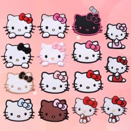 New Hellokitty 1pcs cute Sanrio shoe Charms cartoon cat clogs Accessories for Sandals pins Decorate girls kids Birthday Gifts