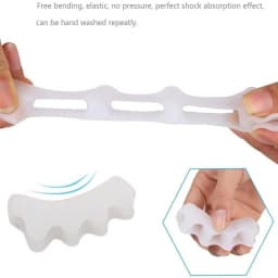 Silicone Hammer Toes Corrector for Women Men Protective Toe Separator Suitable Bunion Yoga Gel Straighteners Overlapping 1 Pair