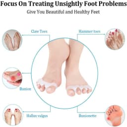 Silicone Hammer Toes Corrector for Women Men Protective Toe Separator Suitable Bunion Yoga Gel Straighteners Overlapping 1 Pair