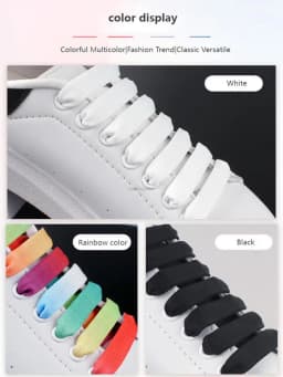 MCQ Black White Shoelaces Rainbow Shoelace Sneaker Casual Shoes Laces Gradient 1.2CM Width 100/120/140CM Flat Shoe laces Strings