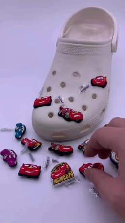 1pcs Original Movie Racing Story Shoe Charms Sandal Accessories Decorations Cartoon Cars PVC Clog Pin Clips Buckle Holiday Gifts