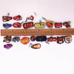 1pcs Original Movie Racing Story Shoe Charms Sandal Accessories Decorations Cartoon Cars PVC Clog Pin Clips Buckle Holiday Gifts