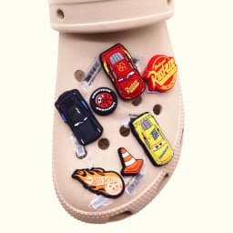 1pcs Original Movie Racing Story Shoe Charms Sandal Accessories Decorations Cartoon Cars PVC Clog Pin Clips Buckle Holiday Gifts