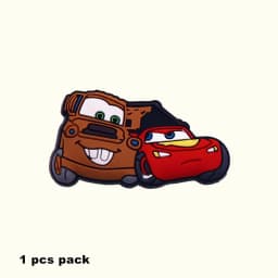 1pcs Original Movie Racing Story Shoe Charms Sandal Accessories Decorations Cartoon Cars PVC Clog Pin Clips Buckle Holiday Gifts