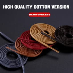 Cotton Waxed Shoelaces Round Rope Shoe laces Boots Laces for Shoes Waterproof Leather Shoelace 60/80/100/120/140/180cm 1Pair