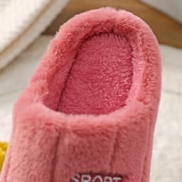 Winter Plush Slippers for Couples - Thick Sole Anti-Slip House Shoes, Warm Fleece-Lined Indoor Slides for Men & Women