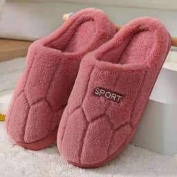 Winter Plush Slippers for Couples - Thick Sole Anti-Slip House Shoes, Warm Fleece-Lined Indoor Slides for Men & Women