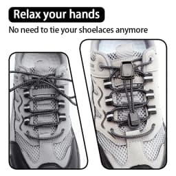 Elastic No Tie Shoelaces with Lock Buckle Stretch Quick Lace System for Sneakers Running Sports Shoes Adults Kids