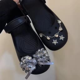 1 Set New Set Women's Ballet-Style Shoe Charms Crystal Fashion Pearl Flower Shoe Decoration Set DIY Shoe Decoration Accessories