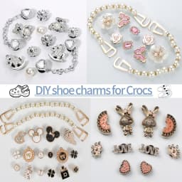 Combination Series DIY Shoe Charms for Crocs, Pearl Shoe Chains & Shoe Decorations (50PCS) Shoe Accessory Set