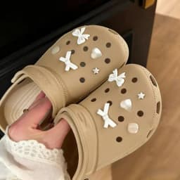 Elegant Ballet White Bowknot Shoes Charms Set Summer 2026 Korean Sandals Clogs Flower Accessories DIY Woman's Shoes Decorations