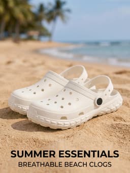 Tzldn Men Women Clogs Thick Sole Non-slip Beach Slippers Outdoor Ventilation Garden Shoes EVA Anti-slip Home Slides
