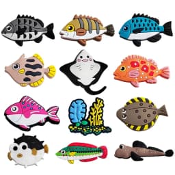 2024 PVC fish series 2pcs lot cute shoe buckle charms accessories decorations for sandals sneaker clog unisex lovers gift drop