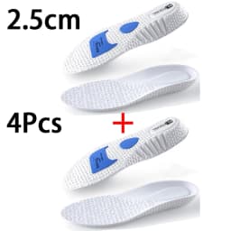 New Height Increase Insoles Men's and Women's Sports Shock Absorbing Insole Breathable Comfort Shoe Pads 2Pcs/4Pcs
