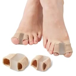 Gel Bunion Toe Separator W/Fabric Lining for Big Toe,Silicone Toe Spacers Breathable Toe Corrector Protector for Overlapping Toe