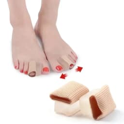 Gel Bunion Toe Separator W/Fabric Lining for Big Toe,Silicone Toe Spacers Breathable Toe Corrector Protector for Overlapping Toe