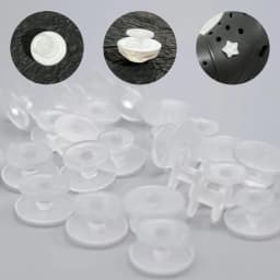 30Pcs Transparent & Black Buttons Accessories For DIY Sandal Shoe Charms Jewelry Decor