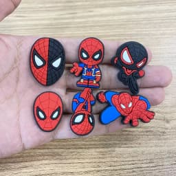 13-45Pcs Cartoon superhero Shoe Charms for Crocs, Clogs Bubble Slides Shoe Accessories DIY Shoe Decoration Buckle Party Gifts