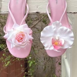 1 Pair Simulation Coloful Thai Fairy Butterfly Flower Shoe Buckles Butterfly Orchid Phalaenopsis Shoe Flower Sandals