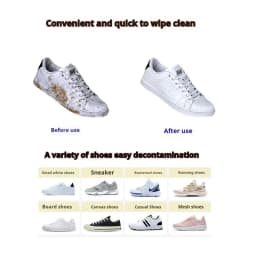 12/30/80PCS Sneakers Cleaner Shoes Cleaner Portable Disposable Powerful Cleaning Wipes Shoe Wipes Cloth Work on White Shoes