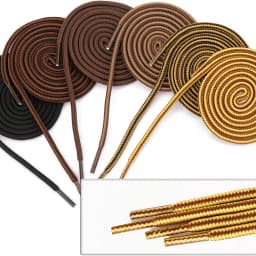 2 Pair Round Boot Laces Heavy Duty Durable Shoe Laces for Hiking Work Boots Outdoor Sports Shoelaces Sneaker Striped Shoelace