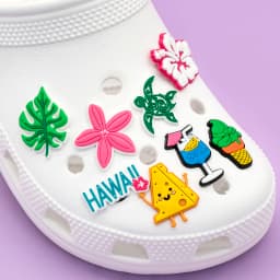 1/30PCS Hawaiian Casual Shoes Charms Decoration,Summer Style Accessories Pins For Shoes,Rainbow Sandals Clogs Buckles
