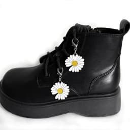 2pcs Daisy Flower Shoe Buckle Design Sunflower Boots Accessory Detachable Pendant Metal Shoe Pendant Boots Heel Decoration Gifts