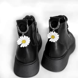 2pcs Daisy Flower Shoe Buckle Design Sunflower Boots Accessory Detachable Pendant Metal Shoe Pendant Boots Heel Decoration Gifts