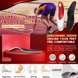 Orthotic Insole Men High Arch Support Flatfoot Orthopedic Insoles For Feet Ease Pressure Plantar Fasciitis Pain Relief Shoe Sole