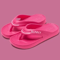 Summer Beach Flip Flops for Women 2026 Non Slip Clip Toe Flat Heels Sandals Woman Soft Sole Pink Eva Slippers Woman Plus Size 45