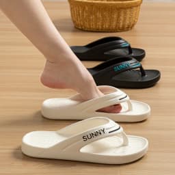 Summer Beach Flip Flops for Women 2026 Non Slip Clip Toe Flat Heels Sandals Woman Soft Sole Pink Eva Slippers Woman Plus Size 45