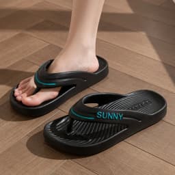 Summer Beach Flip Flops for Women 2026 Non Slip Clip Toe Flat Heels Sandals Woman Soft Sole Pink Eva Slippers Woman Plus Size 45