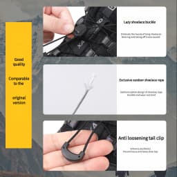 Quicklace Kit / Footwear Lace Replacement Accessory / No tie Shoelaces Round Tennis Shoe laces Quality Running Sneaker Shoelaces