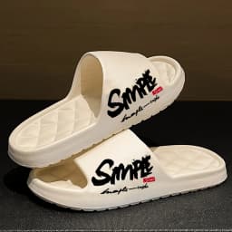 Four-Season Men's Fashion Slippers, Simple Casual Soft Perforated Bathroom Slippers, Suitable for Bathroom, Swimming, Indoor Use