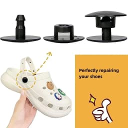 Hole Shoe Buckle White Black Garden Shoe Back Buckle Plastic Universal Beach Repair for Boys and Girls Wholesale