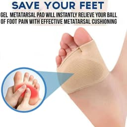 Silicone Forefoot Cushion Pads, Unisex Thickened Metatarsal Pads, Foot Care Protectors & Toe Separators