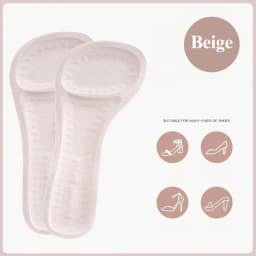 1 Pair Women’s Anti-Slip Shock-Absorbing Insoles | Soft Self-Adhesive Shoe Cushions with Odor Control for High Heels, Pumps