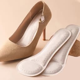 1 Pair Women’s Anti-Slip Shock-Absorbing Insoles | Soft Self-Adhesive Shoe Cushions with Odor Control for High Heels, Pumps
