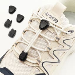 Triangle Lock No-Tie Shoelaces, Elastic Lazy Laces Buckle Set, Durable Replacement Strings for Sneakers & Outdoor Shoes 1 Pair