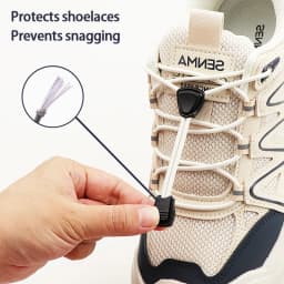 Triangle Lock No-Tie Shoelaces, Elastic Lazy Laces Buckle Set, Durable Replacement Strings for Sneakers & Outdoor Shoes 1 Pair