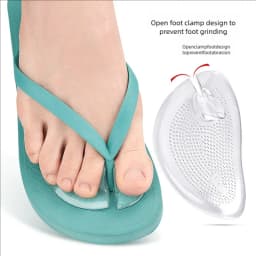 Silicone Slipper Forefoot Pads, Flip-Flop Pads, Foot Care Massage Pads, Non-Slip Cushioning