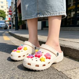10/20/30pcs Kirby Pink Cartoon Shoe Charms PVC Decorations for Slides Clogs Sandals Girls Party Gift Buckle Accessories