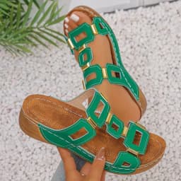 New Women Sandals Roman Style Sandals Women Open Toe Beach Slippers Summer Wedges Comfortable Outdoor Slip-On Shoes Women