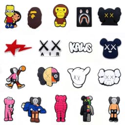 Hot sales 1-18pcs Hot Toys Cartoon Series PVC Shoe Accessories DIY Creativity Detachable Sandal Wristbands Party Decorations