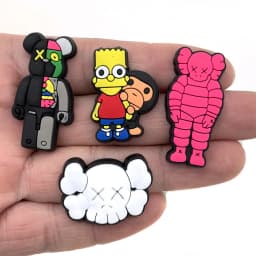 Hot sales 1-18pcs Hot Toys Cartoon Series PVC Shoe Accessories DIY Creativity Detachable Sandal Wristbands Party Decorations