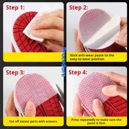 Anti-Slip Grip Tape for Shoe Soles – Wear-Resistant, DIY, Freely Trimmable, Wave Texture, Super Sticky, Non-Slip Silent Heel Pad